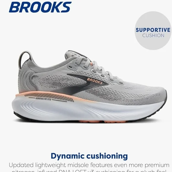 Brooks Women's Gray Running Shoes - Picture 3 of 11